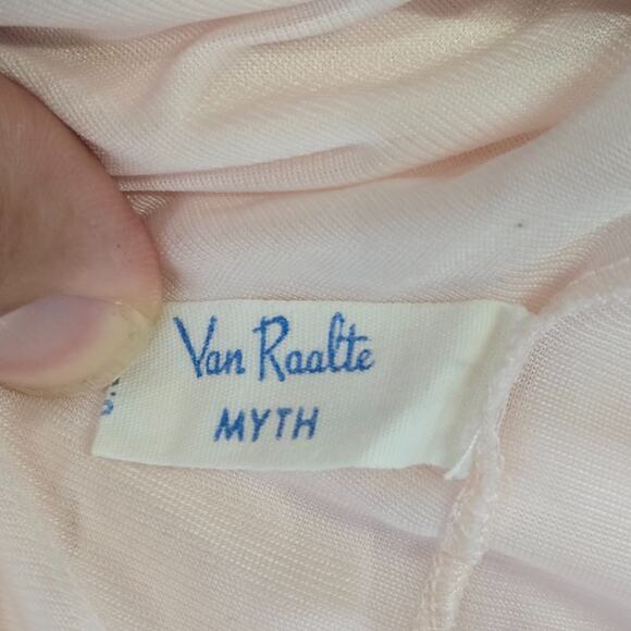 VTG Van Raalte Nightgown 32 S 50s White Chiffon Lace Babydoll Coquette Romantic - Picture 4 of 12